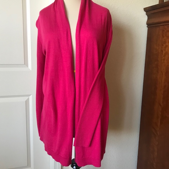 Vibrant Pink Cardigan Sweater - Picture 2 of 8